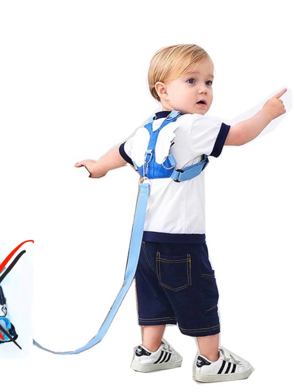 Blue Toddler Safety Harness Leash for Kids
